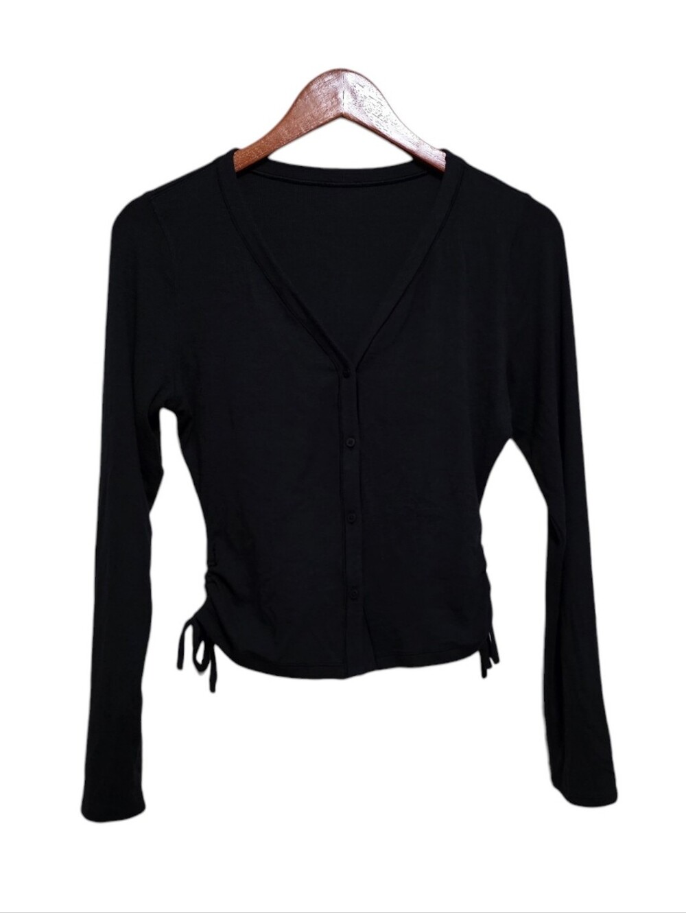 lululemon Side-Cinch Ribbed Cardigan Black Size 6
